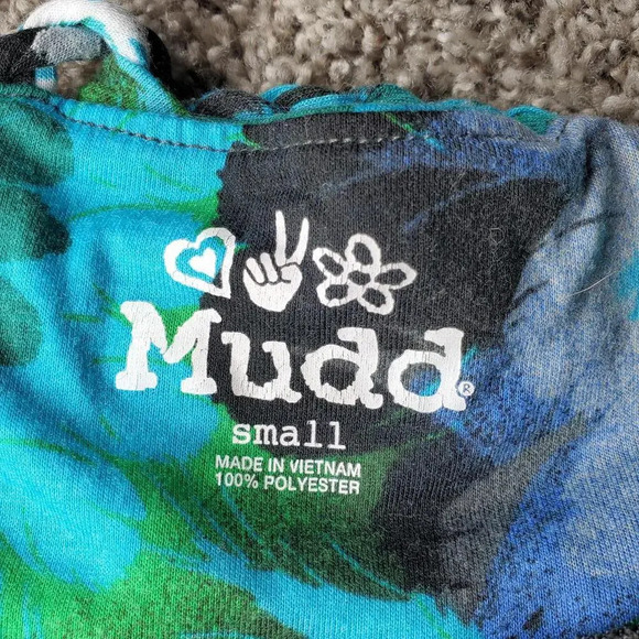 Mudd Cottony Twisted Strap Floral Tank Top Juniors Size Small Green Blue Black - Picture 5 of 14